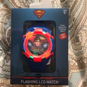 Superman Flashing LCD watch